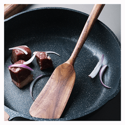 2-Piece Teak Wooden Spatula Set